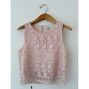 Jenn by Lucy Paris Crochet Lace Cropped Tank